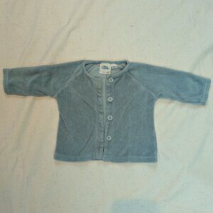 Cotton caboodle light teal velour cardigan